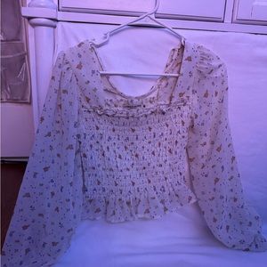 new used once floral long sleeve